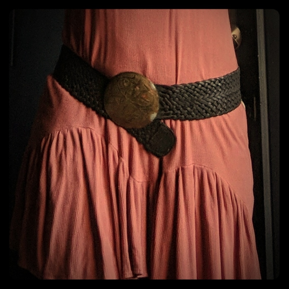 Vintage Boho Thick Braided Leather Belt